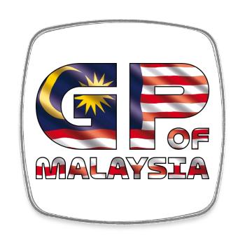malaysia_gp - Viereckiger Kühlschrankmagnet - Weiß - Vorne