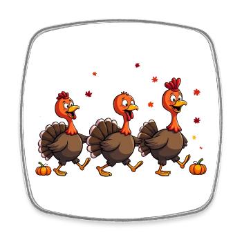 Bébé dinde de Thanksgiving - Magnet carré - blanc - Devant