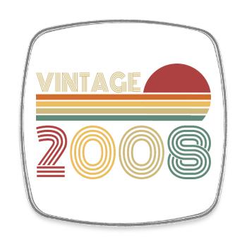 Vintage 2008 Vintage Rétro Cadeau d’anniversaire - Magnet carré - blanc - Devant
