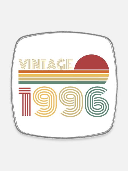 Millésime 1996 Vintage Rétro Cadeau d’anniversaire - Magnet carré - blanc