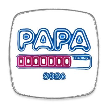 Dad-to-be 2026 Gift Baby Announcement - Square fridge magnet - white - Front