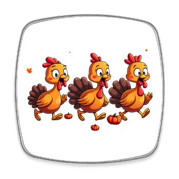 Thanksgiving Truthahn Baby - Viereckiger Kühlschrankmagnet - Weiß - Vorne