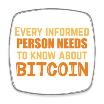 Bitcoin Informed - Square fridge magnet - white - Front