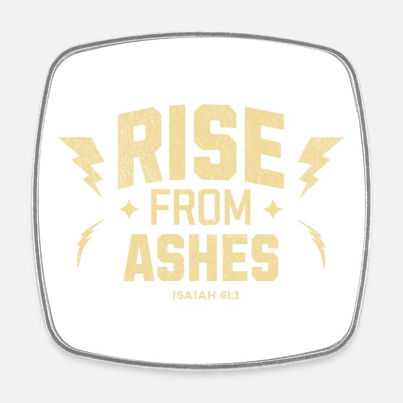 🔥Rise From Ashes Isaiah 61:3 - Square fridge magnet - white