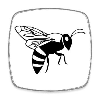 Biene Bienen Imker Geschenk - Viereckiger Kühlschrankmagnet - Weiß - Vorne