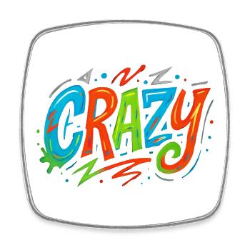 Graffiti Crazy Farbexplosion - Viereckiger Kühlschrankmagnet - Weiß - Vorne