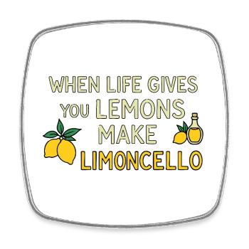 Quand la vie vous donne des citrons, faites du limoncello – Humour - Magnet carré - blanc - Devant