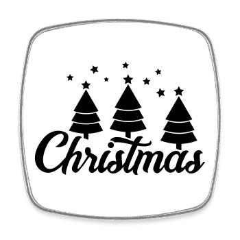 Christmas - Viereckiger Kühlschrankmagnet - Weiß - Vorne