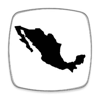 Mexico Country - Square fridge magnet - white - Front