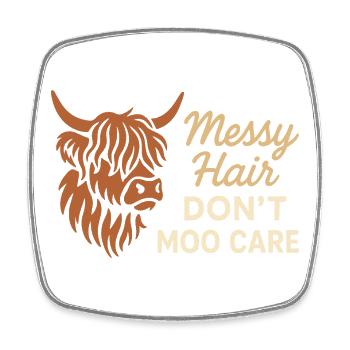 Highland Cow Rustikales Tier Niedliches - Viereckiger Kühlschrankmagnet - Weiß - Vorne
