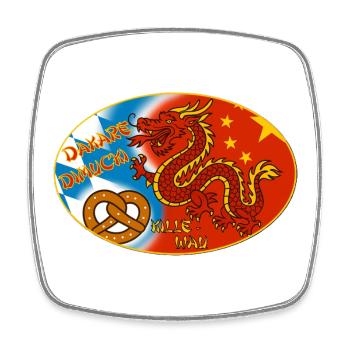 Flag of the Dietfurt Imperial Couple - Square fridge magnet - white - Front
