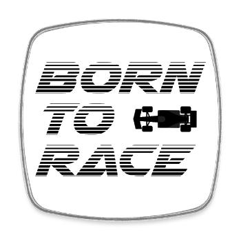 Born to Race - Viereckiger Kühlschrankmagnet - Weiß - Vorne