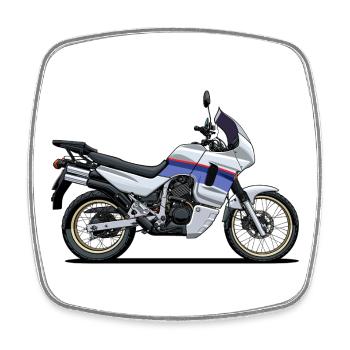 Adventure bike - Square fridge magnet - white - Front