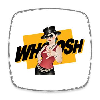 WHOOSH GIRL - nice people - Magnet carré - blanc - Devant