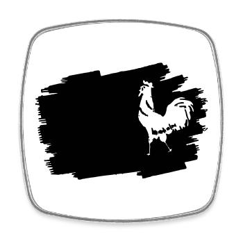 Mitternachts-Glyphen-Emblem - Viereckiger Kühlschrankmagnet - Weiß - Vorne