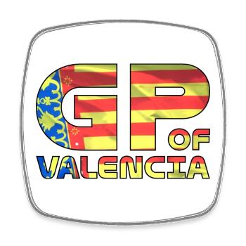 valencia_gp - Viereckiger Kühlschrankmagnet - Weiß - Vorne