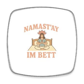 Namastay Im Bett - Viereckiger Kühlschrankmagnet - Weiß - Vorne