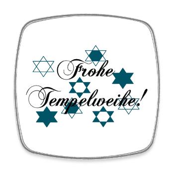 Frohe Tempelweihe - Viereckiger Kühlschrankmagnet - Weiß - Vorne