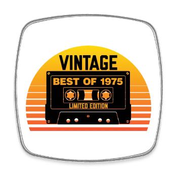 Retro Vintage 1975 Limited Edition Kassette - Viereckiger Kühlschrankmagnet - Weiß - Vorne