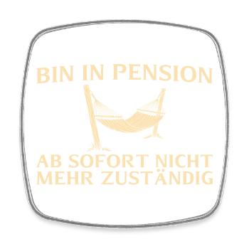 Pension Plus responsable - Retraité - Magnet carré - blanc - Devant