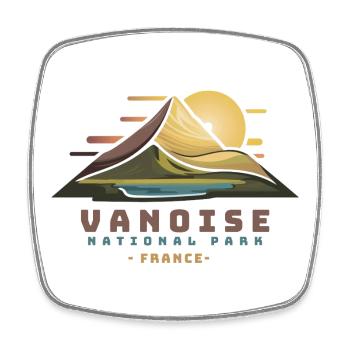 Teide Teneriffa, Kanarische Inseln Vulkan-Souvenirgeschenk - Viereckiger Kühlschrankmagnet - Weiß - Vorne