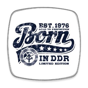 Né en RDA en 1976 - Anniversaire - Ossi Gift - Magnet carré - blanc - Devant
