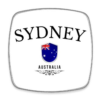 Souvenir Sydney, Sydney Australia - Square fridge magnet - white - Front