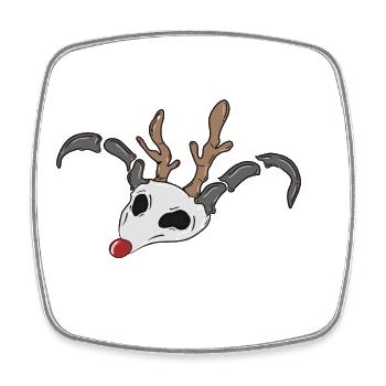 Reindeer Skull - Square fridge magnet - white - Front