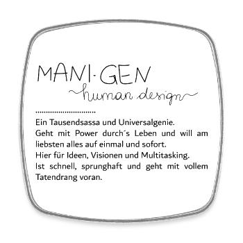 You are a Manifesting Generator - Square fridge magnet - white - Front