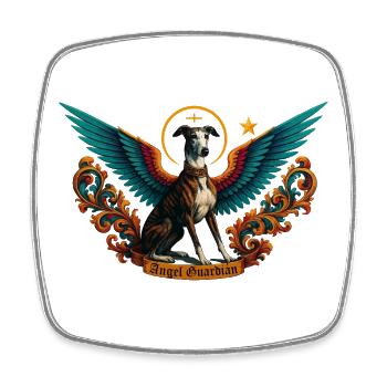 Ángel Guardián Nr5 Angel Guardian Dog - Square fridge magnet - white - Front