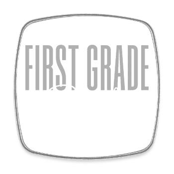 First Grade Squad – Cute Teacher & Student School - Square fridge magnet - white - Front