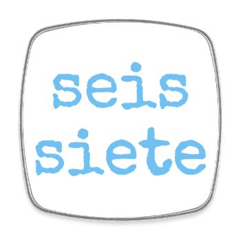 Seis Siete – Spanisch 67 - Viereckiger Kühlschrankmagnet - Weiß - Vorne