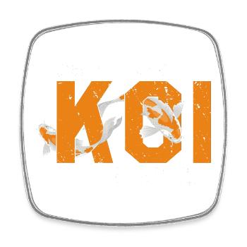 Just One More Koi I Promise Funny Pond Addict - Viereckiger Kühlschrankmagnet - Weiß - Vorne