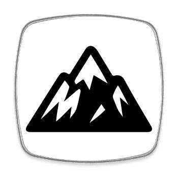 Mountains icon - Square fridge magnet - white - Front