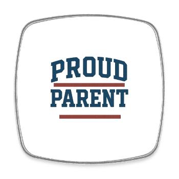 Proud Parent Design - Magnet carré - blanc - Devant