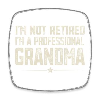 Professional granny - Square fridge magnet - white - Front