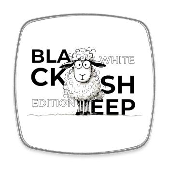 Black Sheep Édition blanche Faute de frappe Tendance Mouton Diction des moutons - Magnet carré - blanc - Devant