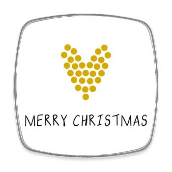 FROHE WEIHNACHTEN. WEIHNACHTEN. FROHE WEIHNACHTEN. FROHE WEIHNACHTEN - Viereckiger Kühlschrankmagnet - Weiß - Vorne
