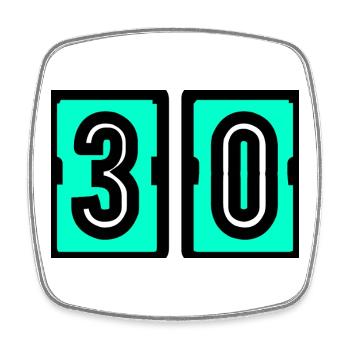 30. 30 YEARS. 30th ANNIVERSARY. 30 YEARS ANNIVERSARY. - Square fridge magnet - white - Front