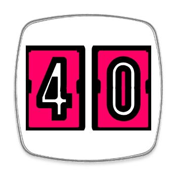 40. 40 YEARS. 40th ANNIVERSARY. 40 YEARS ANNIVERSARY. - Square fridge magnet - white - Front