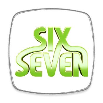 Six Seven 6 7 - 67 - Grün Typografie Meme  Design - Viereckiger Kühlschrankmagnet - Weiß - Vorne