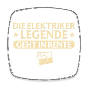 Rentner - Elektriker Legende in Rente - Viereckiger Kühlschrankmagnet - Weiß - Vorne