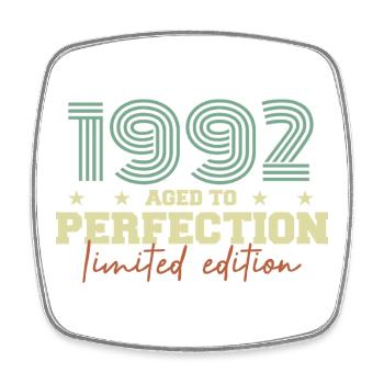 1992 - Square fridge magnet - white - Front