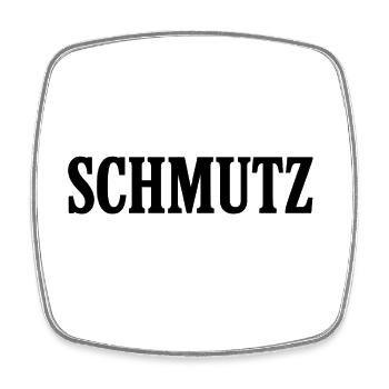 Dirt Grunge Typo - Square fridge magnet - white - Front
