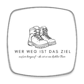 Der_weg_ist_das_ziel - Viereckiger Kühlschrankmagnet - Weiß - Vorne