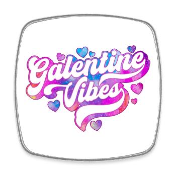 Ambiance Galentine Soirée de groupe de filles assorties mignonnes - Magnet carré - blanc - Devant