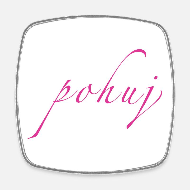 pohuj - Magnet carré - blanc
