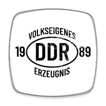 DDR Geburtstag Shirt, Hoodie, Tasse Jahrgang 1989 - Viereckiger Kühlschrankmagnet - Weiß - Vorne