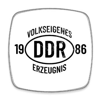 DDR Geburtstag Shirt, Hoodie, Tasse Jahrgang 1986 - Viereckiger Kühlschrankmagnet - Weiß - Vorne