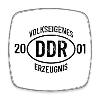 DDR Geburtstag Shirt, Hoodie, Tasse Jahrgang 2001 - Viereckiger Kühlschrankmagnet - Weiß - Vorne
